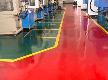 Epoxy resin coated floor